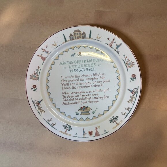 Villeroy & Boch American Sampler Porcelain 12" Chop Plate Luxembourg 1981 - Picture 7 of 10